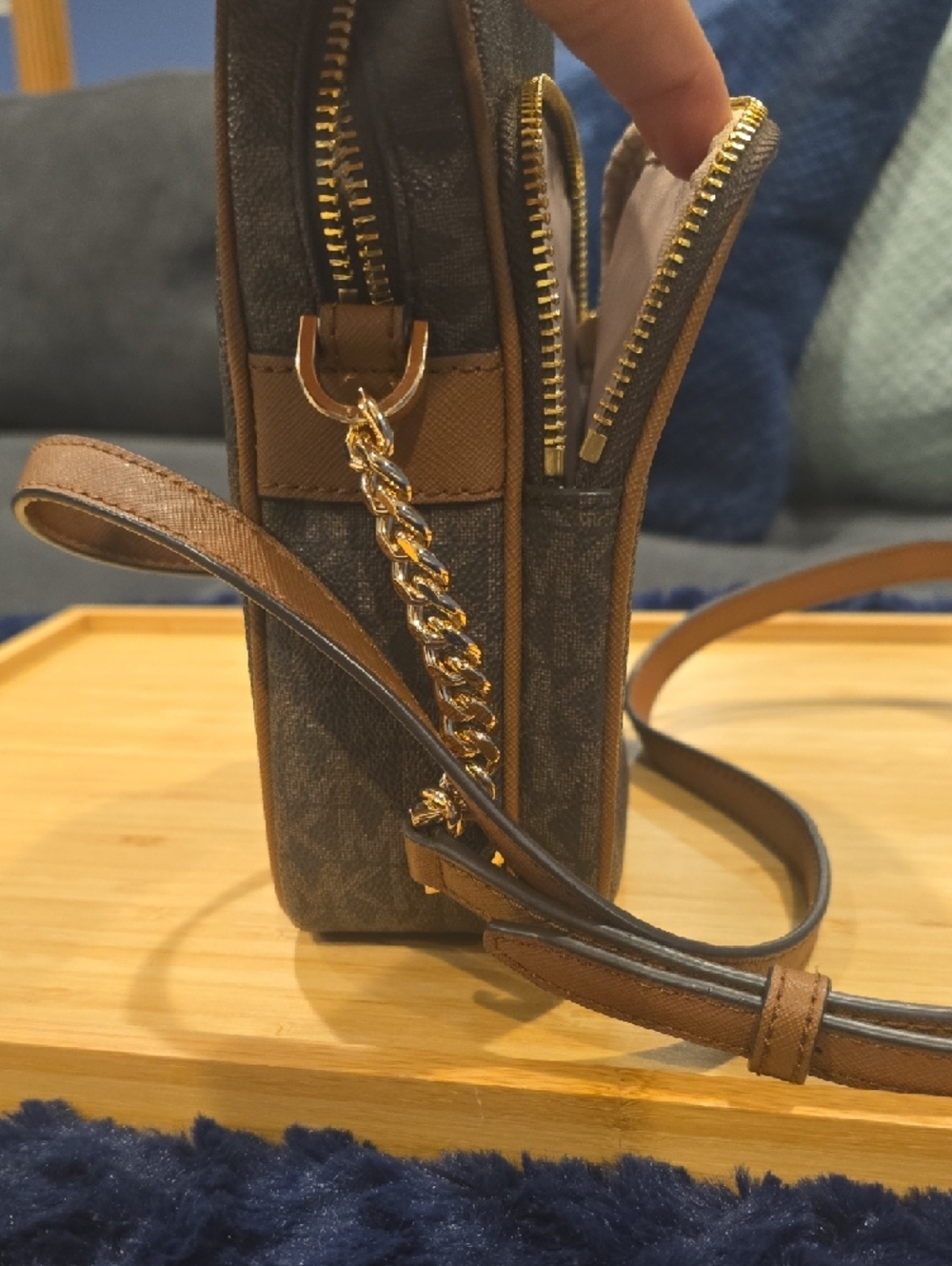 Michael Kors Brown Monogram Belt Bag with Gold Hardware. I Ship In One Day! - Picture 4 of 7